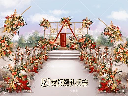 一抹秋色 | 安妮婚礼手绘