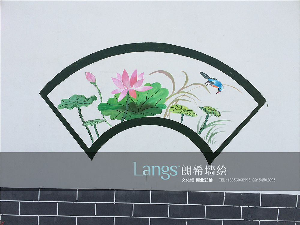 合肥围墙彩绘,安徽文化墙素材,墙体漫画,新农村窗画