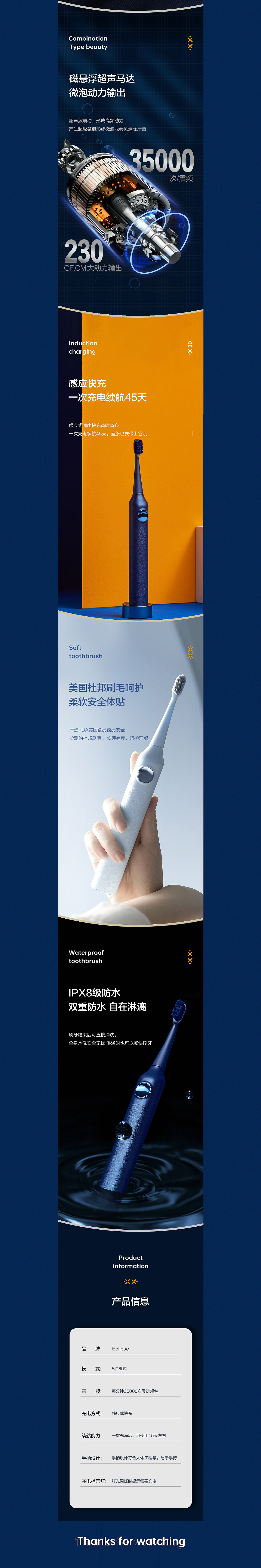 日食电动牙刷详情页策划（图ZMjMzMDA2MjIw） - 电商 - 站酷设计师一只小温温吖原创素材 - 站酷ZCOOL