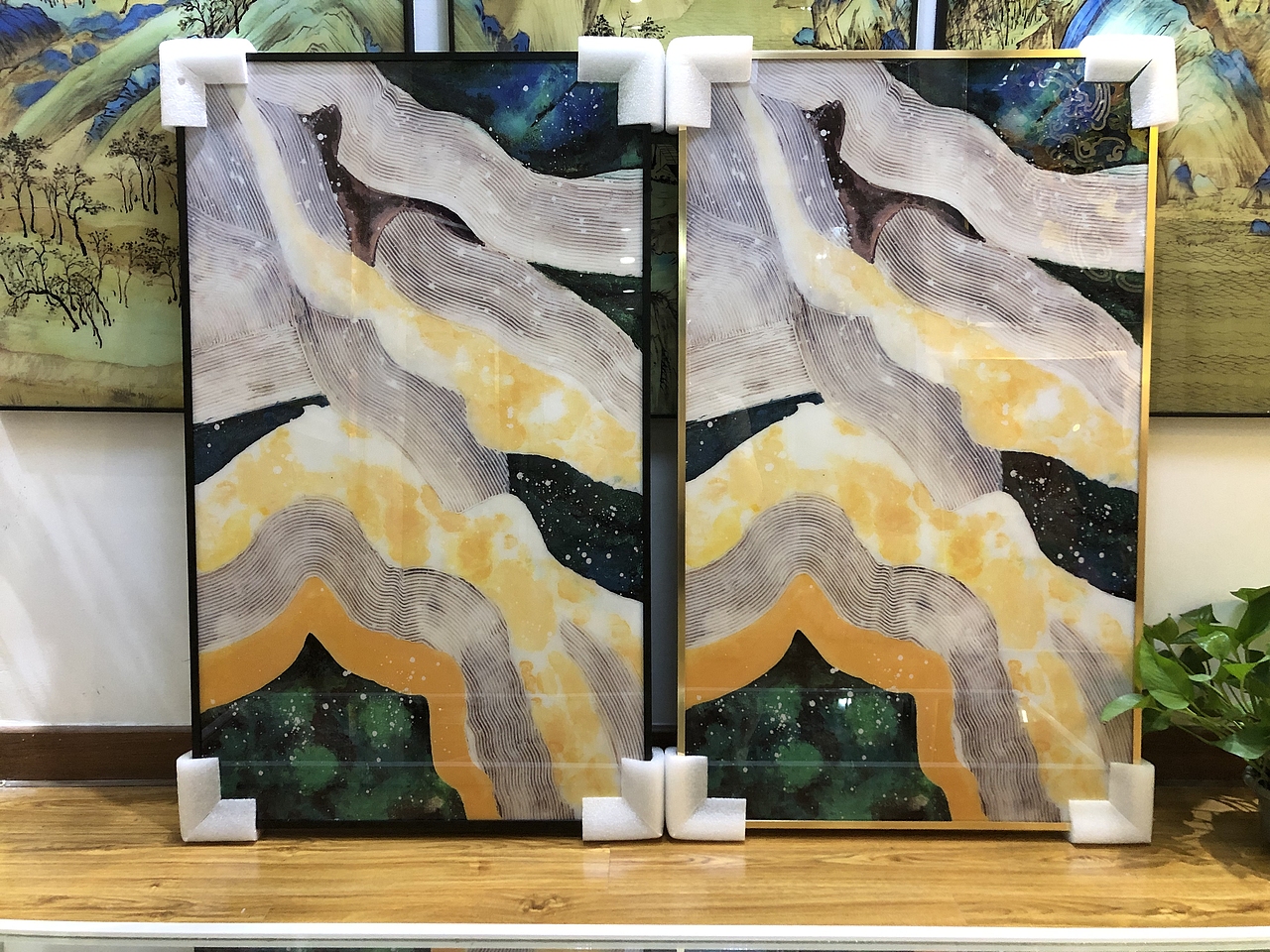 乾唐晶瓷画展示