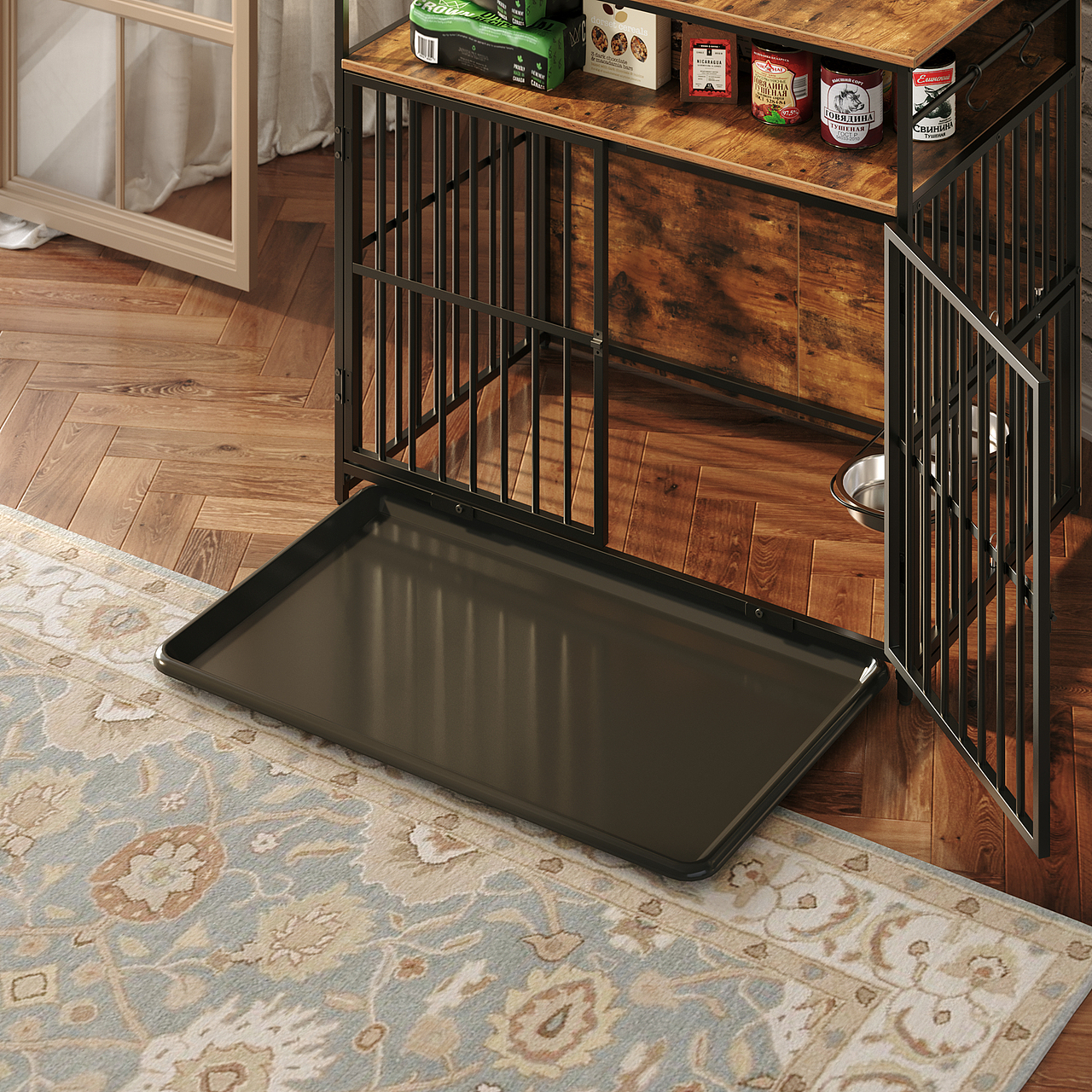 家具渲染-欧美狗笼