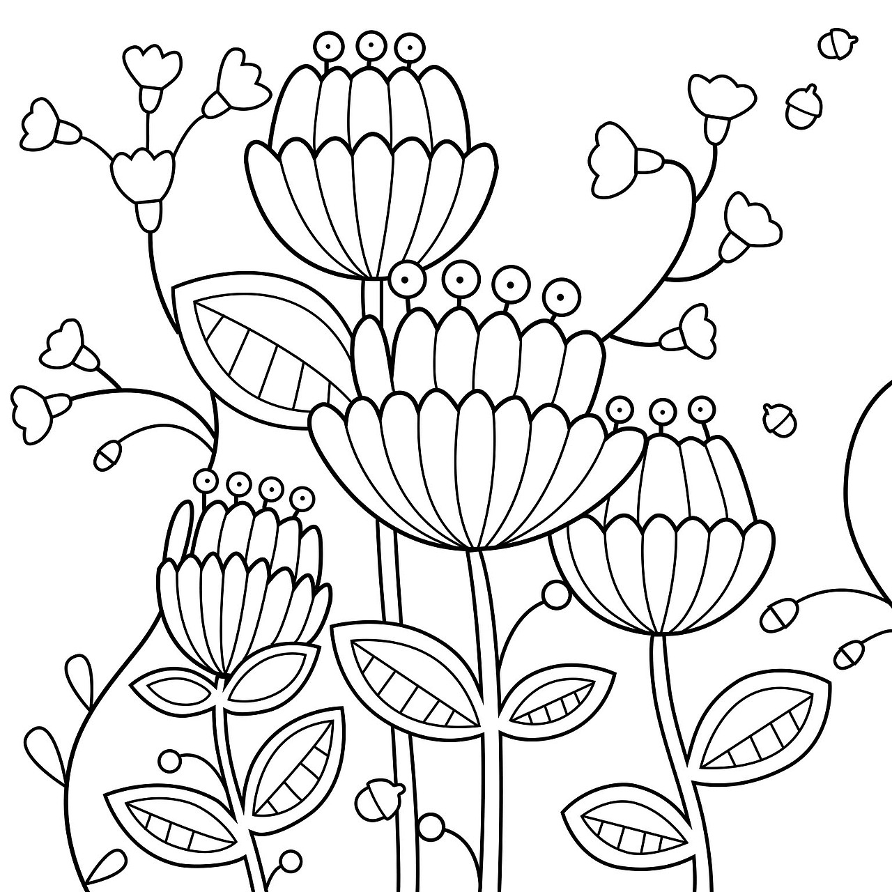 线描 不对称的花朵|平面|图案|一oo一 - 原创作品 - 站酷 (zcool)