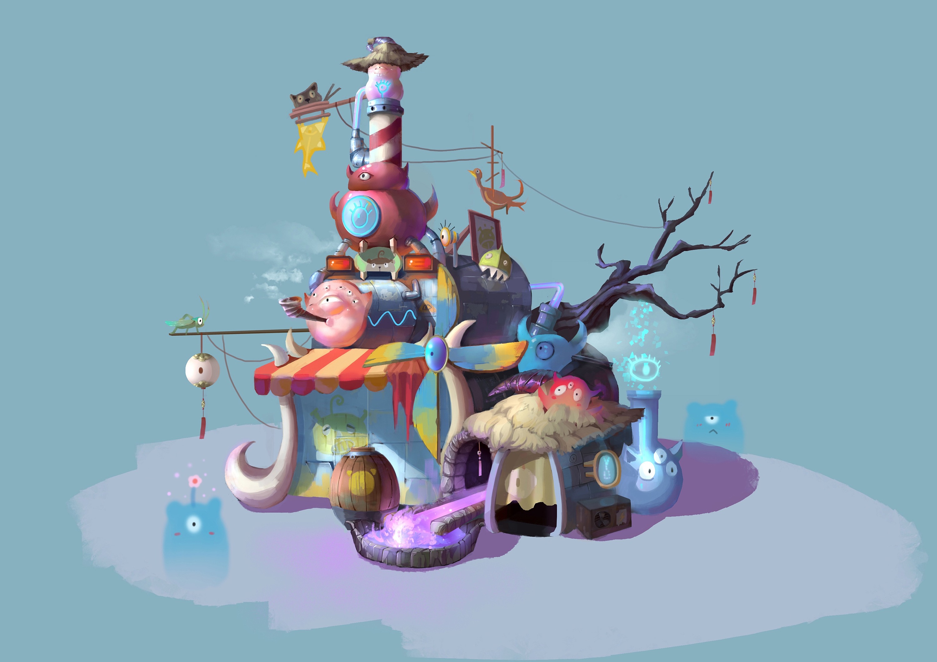 光怪陆离的梦|插画|游戏原画|yushy - 原创作品 - 站酷 (zcool)