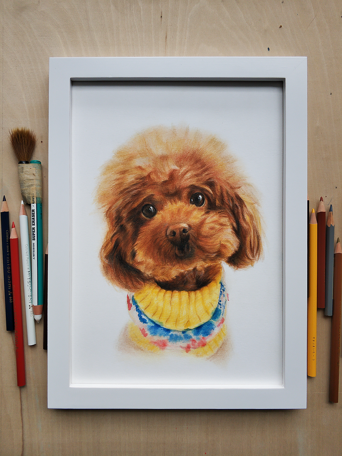 彩铅-狗子（图ZMTQ0ODAzNTIw） - 绘画 - 站酷设计师繁叶原创素材 - 站酷ZCOOL