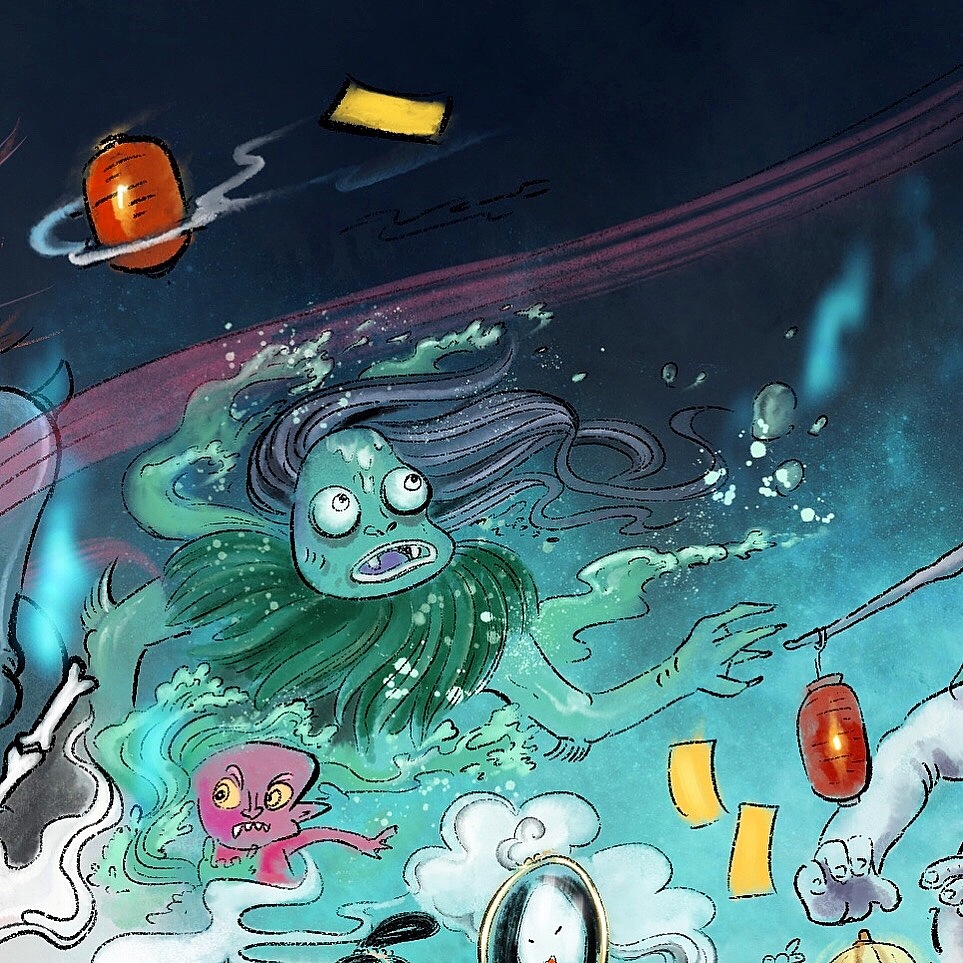 七月，中国百鬼夜行（图ZMTczMDQ3MjEy） - 绘本 - 站酷设计师miao9原创素材 - 站酷ZCOOL