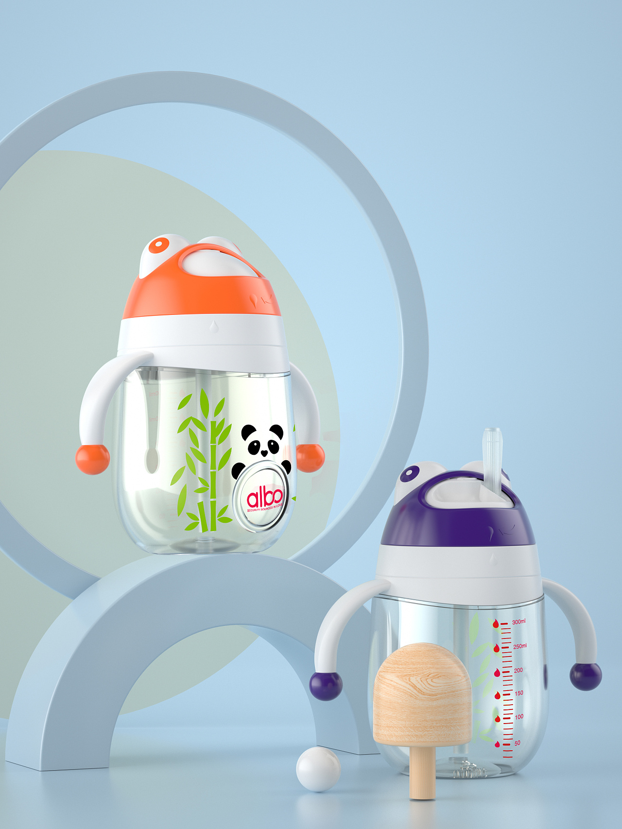 奶瓶c4d海报作品