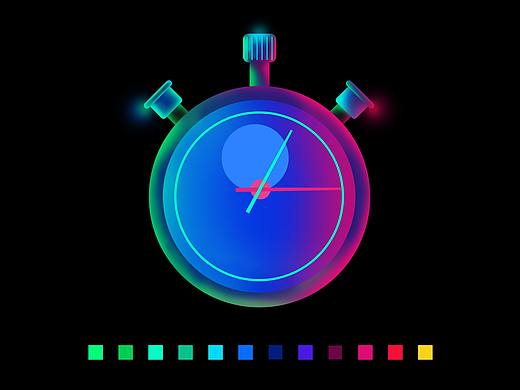 插画4 夜光炫彩闹钟