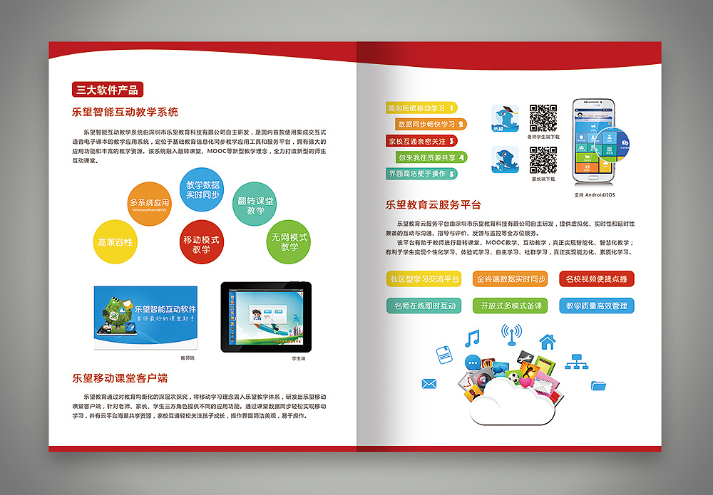 教育企业宣传彩页设计 4p
