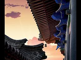 聊城具有代表性的建筑-動(dòng)漫水彩風(fēng)格明信片