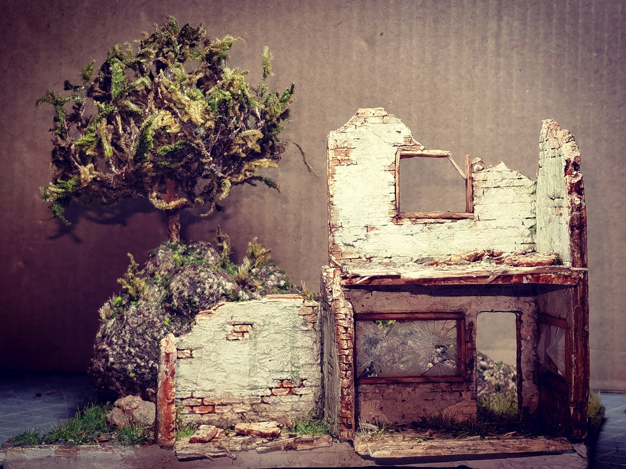 手工微缩场景-《落》