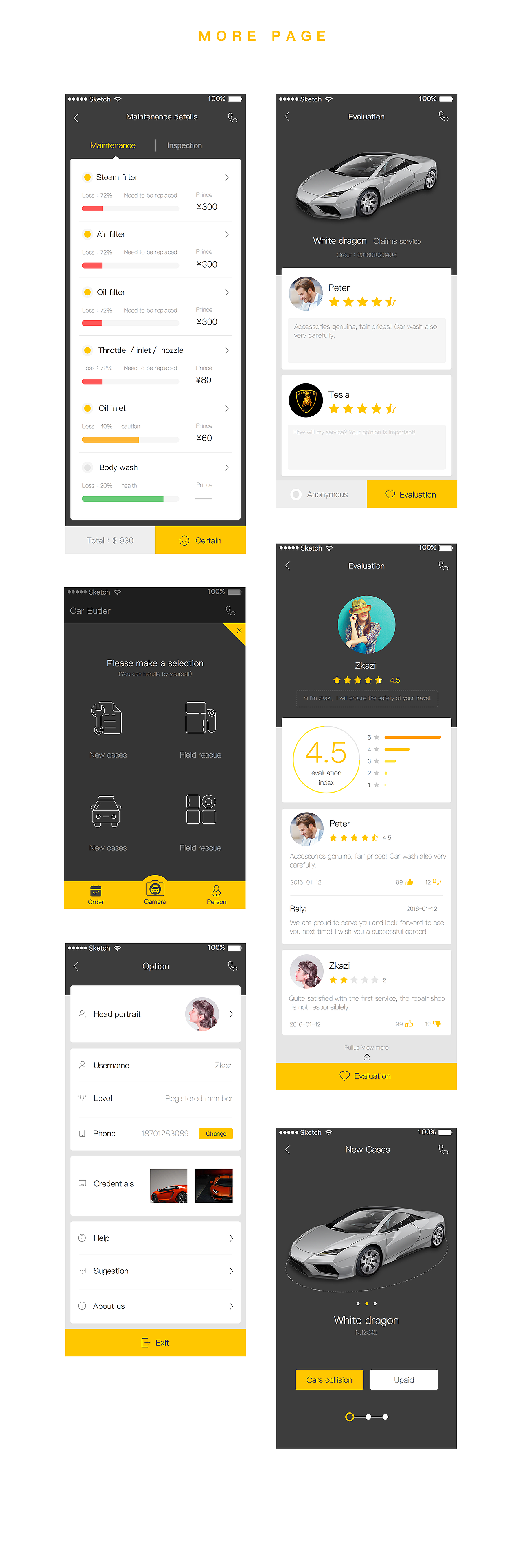 Escort Concept v3.0（图ZNDU3NDcyNDA=） - APP界面 - 站酷设计师盐菜原创素材 - 站酷ZCOOL