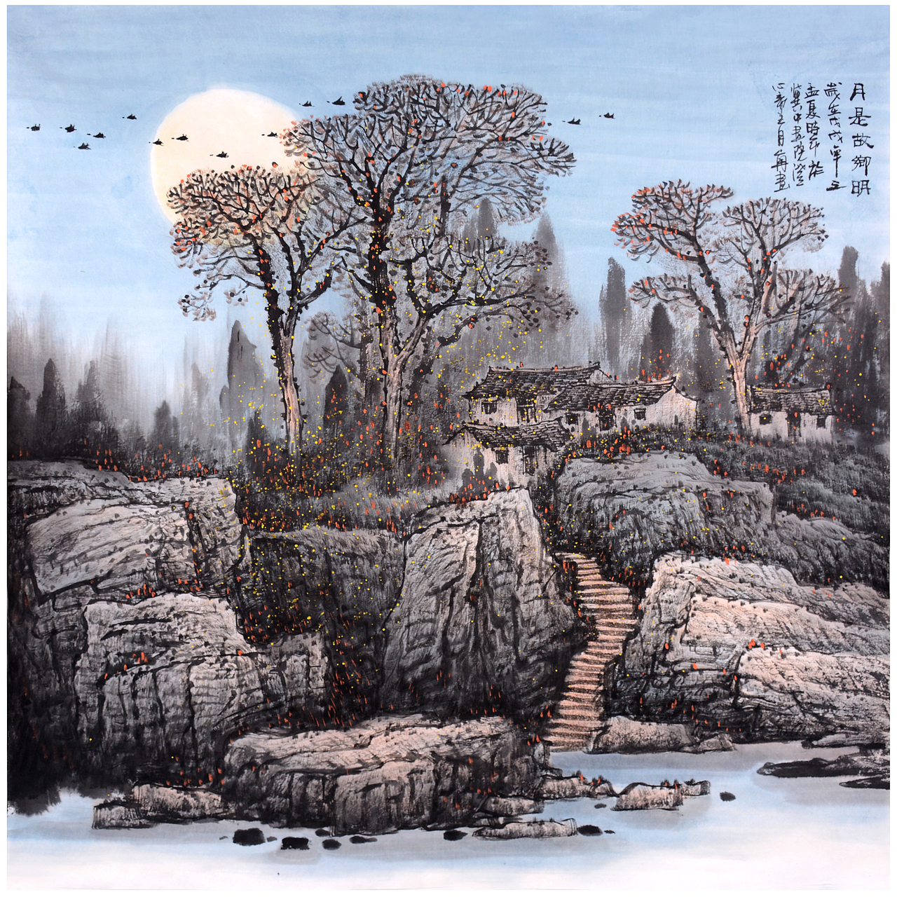 山水名家张月岗老师秋季个展斗方精品原创合集（图ZMTI0NDY0NTg0） - 绘画 - 站酷设计师张子浩丶原创素材 - 站酷ZCOOL