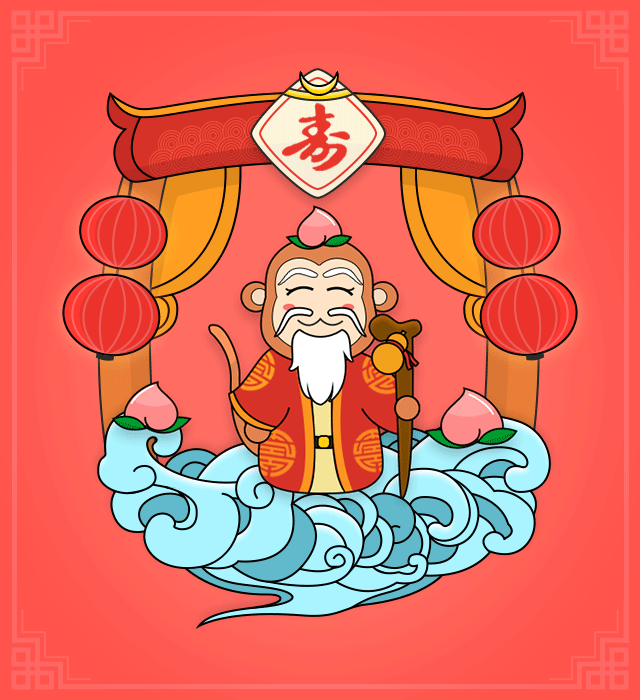 福禄寿胖猴子（图ZNDEwNDc4ODA=） - 其他UI - 站酷设计师Aprilkid原创素材 - 站酷ZCOOL