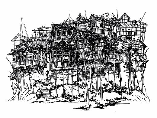 钢笔画