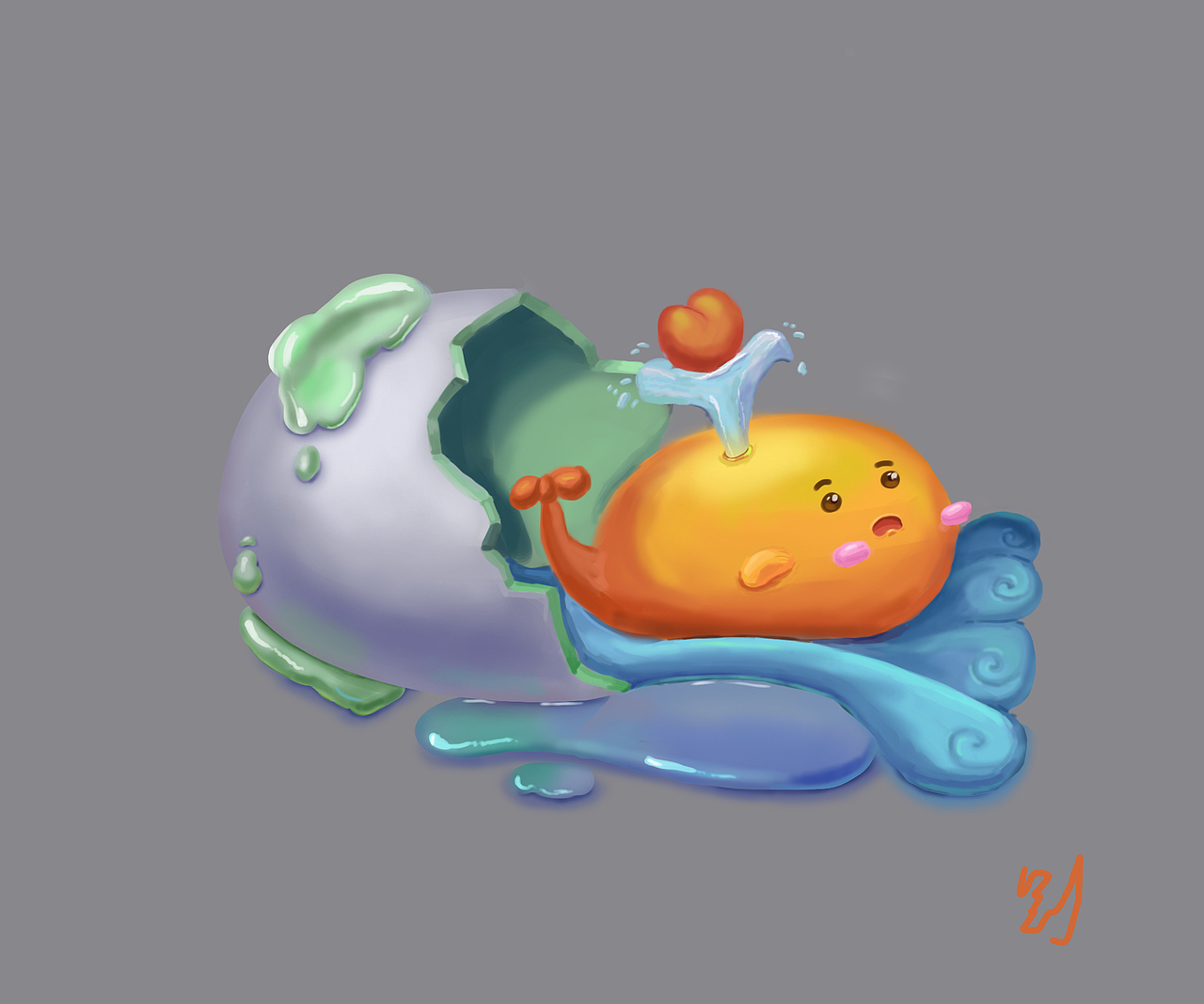 临摹的一副蛋君