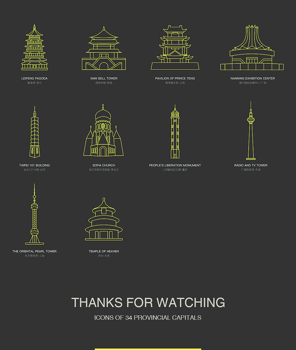 中国省会城市图标