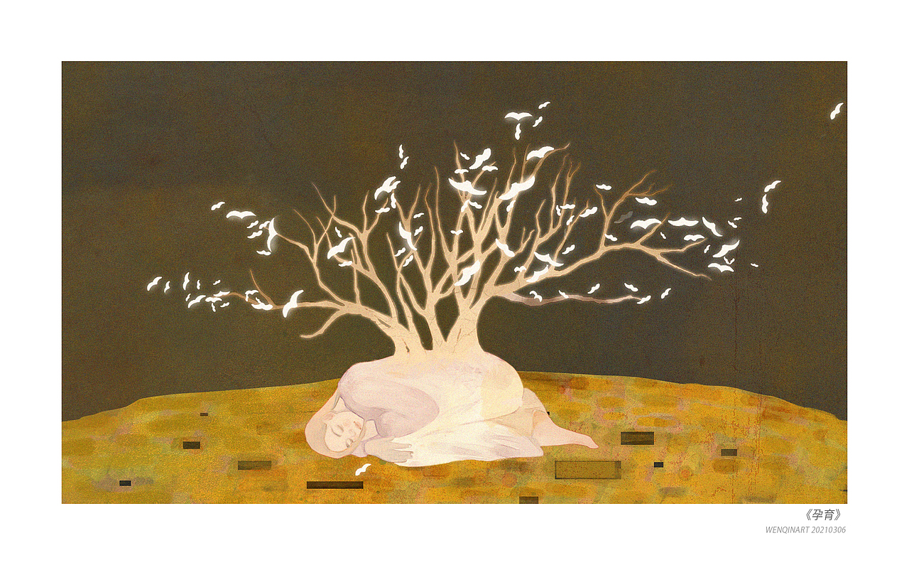 月光森林系列《伊甸园》（图ZMjQ1NzkzMjY4） - 艺术插画 - 站酷设计师文琴Jean原创素材 - 站酷ZCOOL