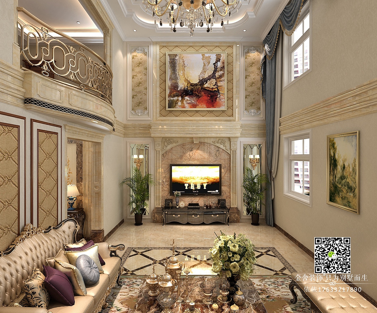 奢华欧式的感觉，德贤公馆也可以这么装！