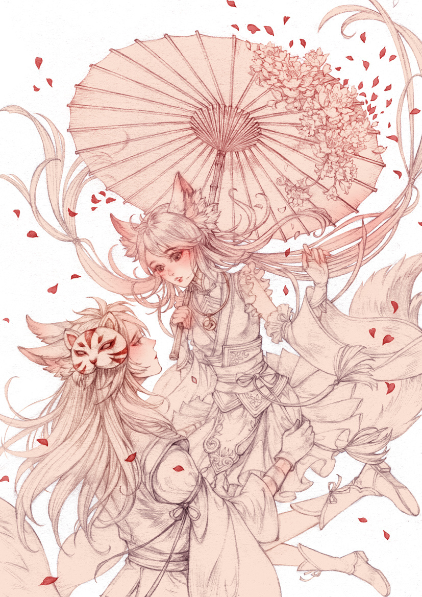 青丘双狐|插画|商业插画|古戈力1 - 原创作品 - 站酷 (zcool)