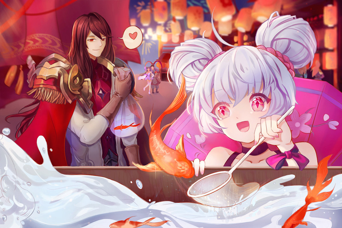 《王者荣耀》＃白色情人节＃峡谷游乐园解锁插图（图ZMTU3MzE2NDg4） - 商业插画 - 站酷设计师天天你橘子皮原创素材 - 站酷ZCOOL