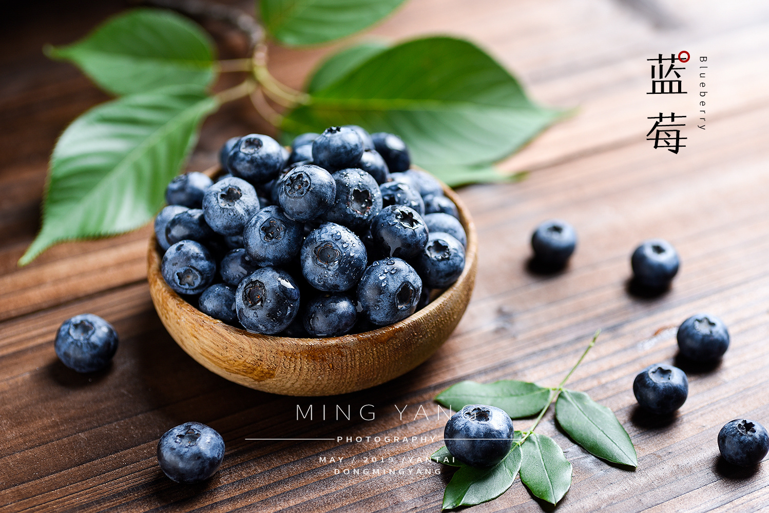蓝莓和桃子高清摄影大图-千库网
