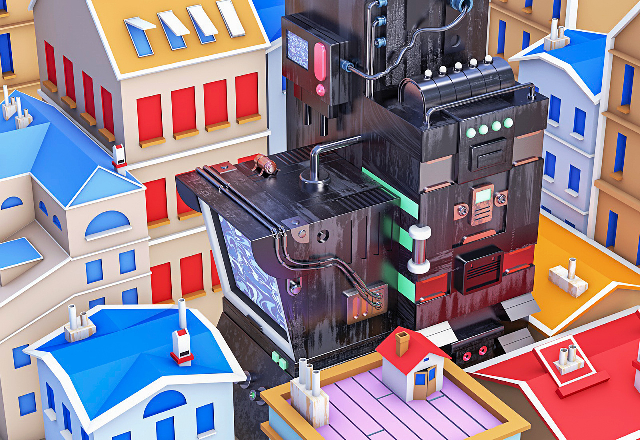 c4d城市模型制作