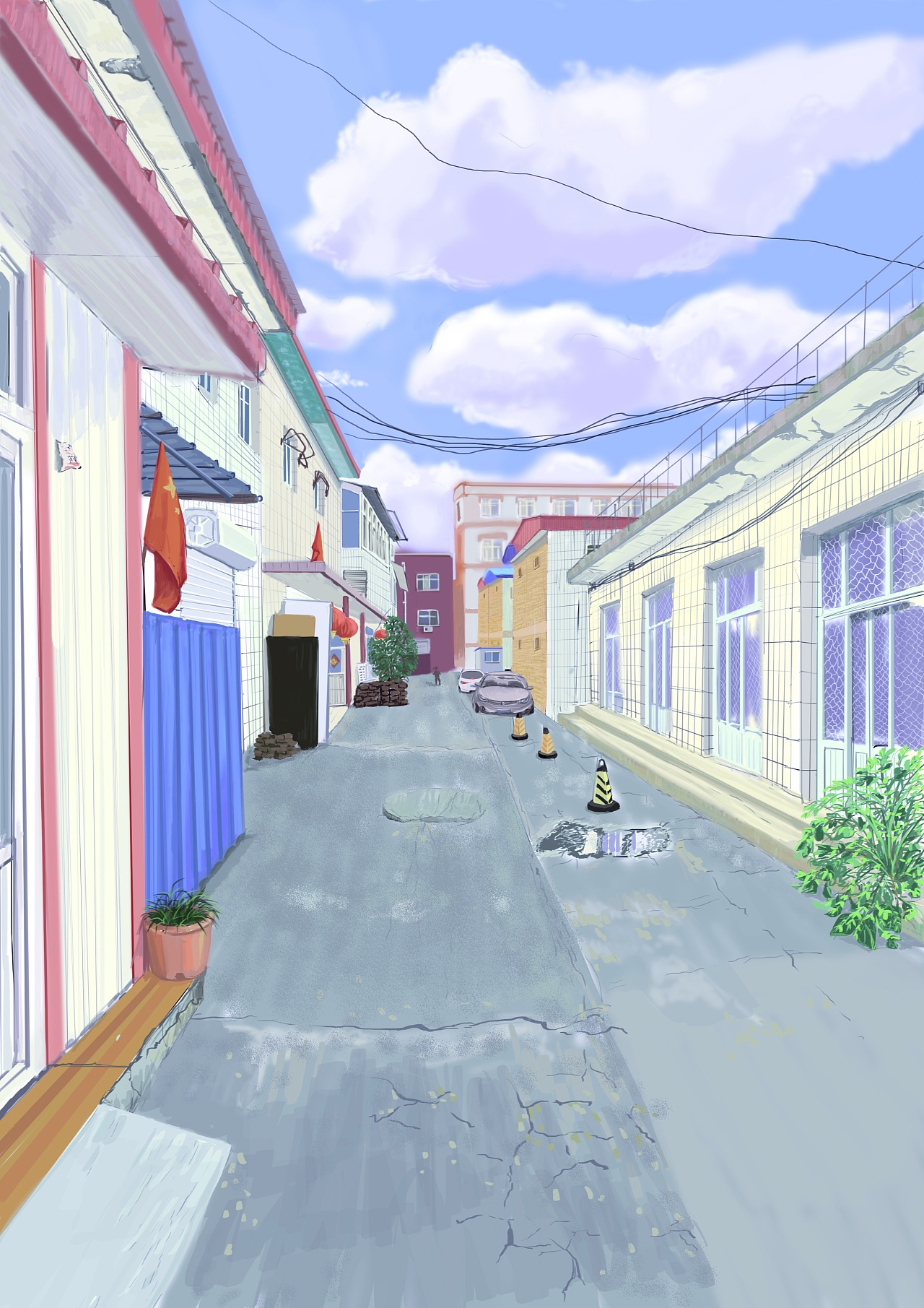 家门口小画|插画|创作习作|木moon - 原创作品 - 站酷 (zcool)