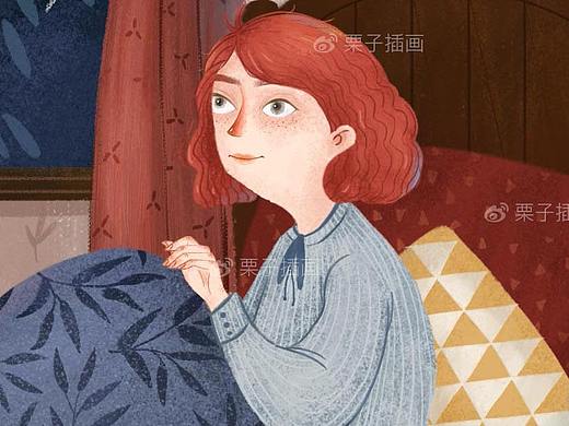 望着窗外发呆的女孩