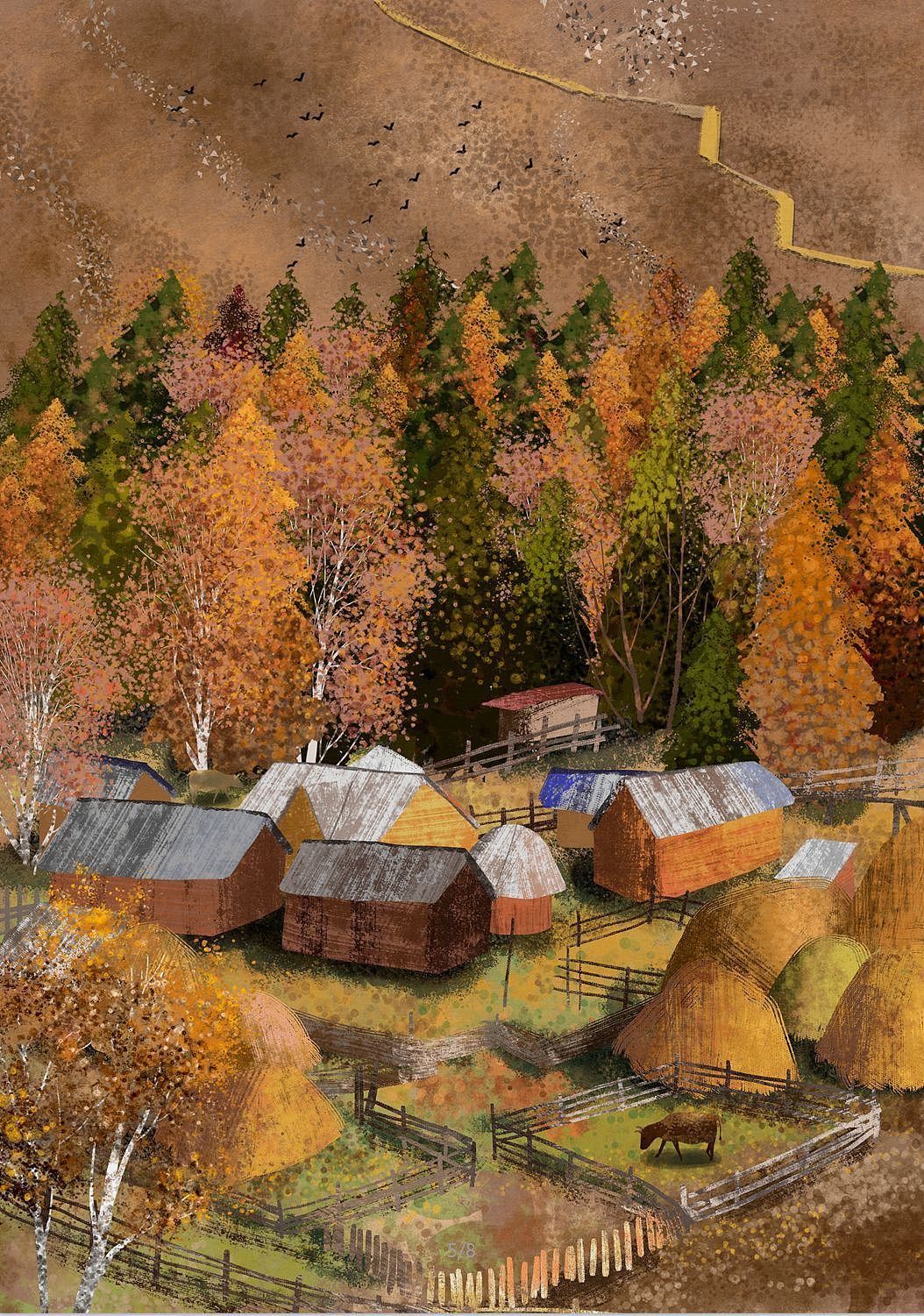 照片转插画,风景绘画