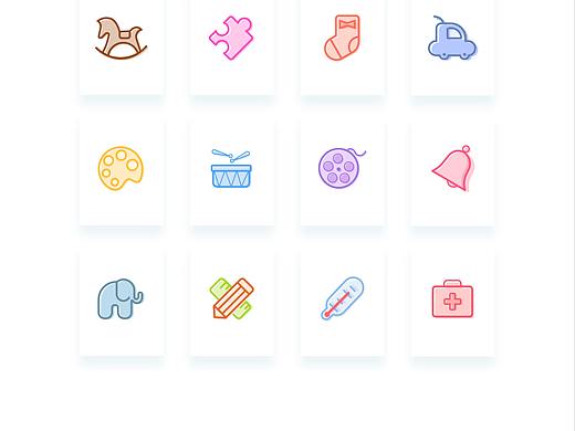 线面结合图标-临摹练习