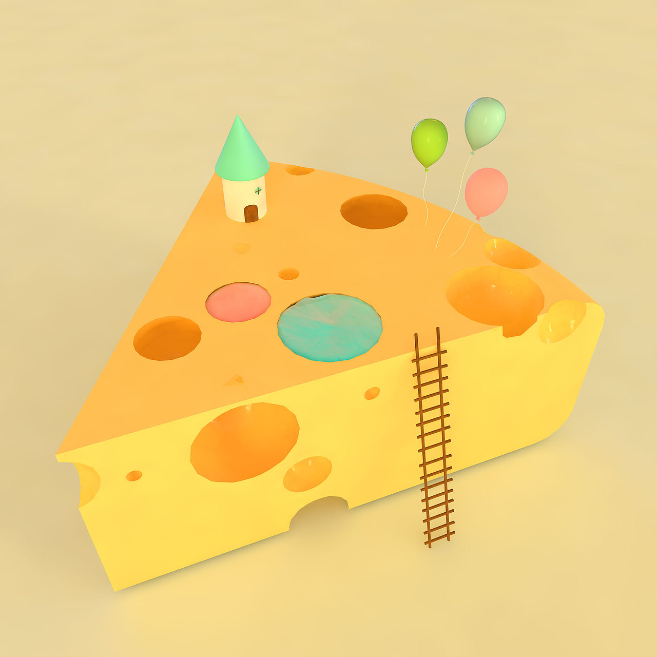 F2 奶酪岛（图ZMTQ0OTk1NDg4） - 场景 - 站酷设计师浮柔原创素材 - 站酷ZCOOL