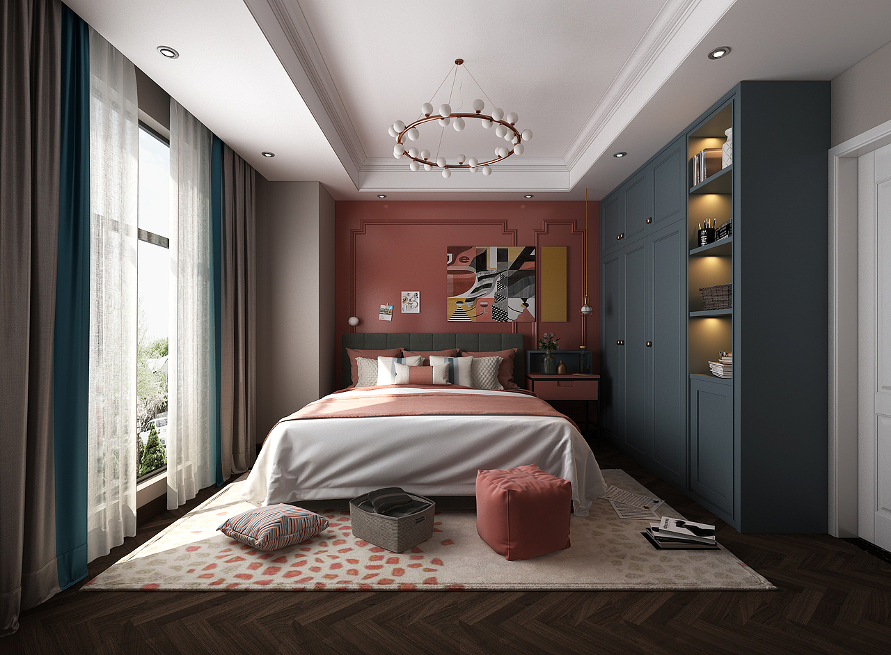 简约美式样板房 当代青年的美式