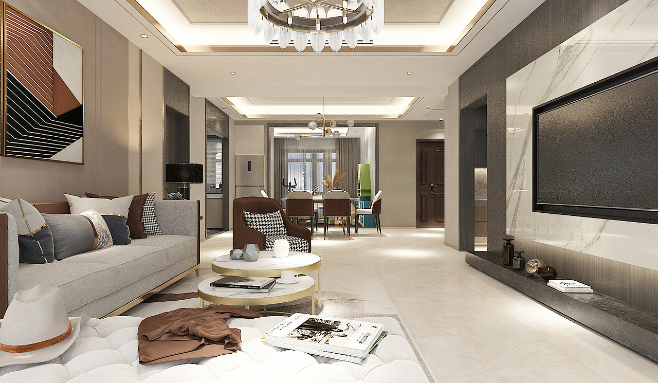 现代轻奢样板间室内设计