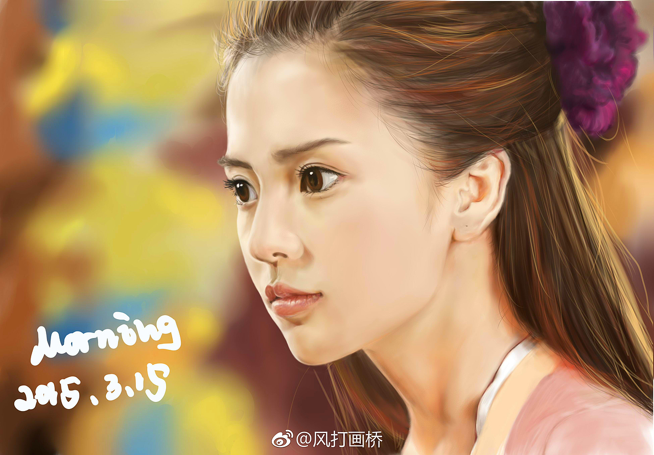 Angelababy（杨颖）（图ZMTMwMTY2MzIw） - 绘画 - 站酷设计师风打画桥原创素材 - 站酷ZCOOL