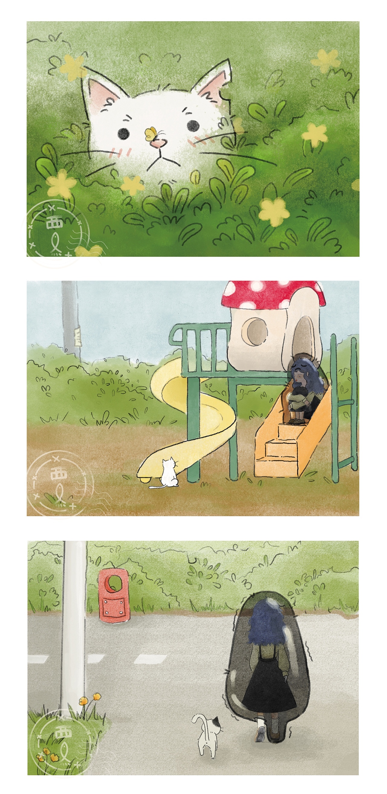 凍黑黑和喵白白（圖ZMjczNTg4NjU2） - 繪本 - 站酷設(shè)計(jì)師西魚E原創(chuàng)素材 - 站酷ZCOOL