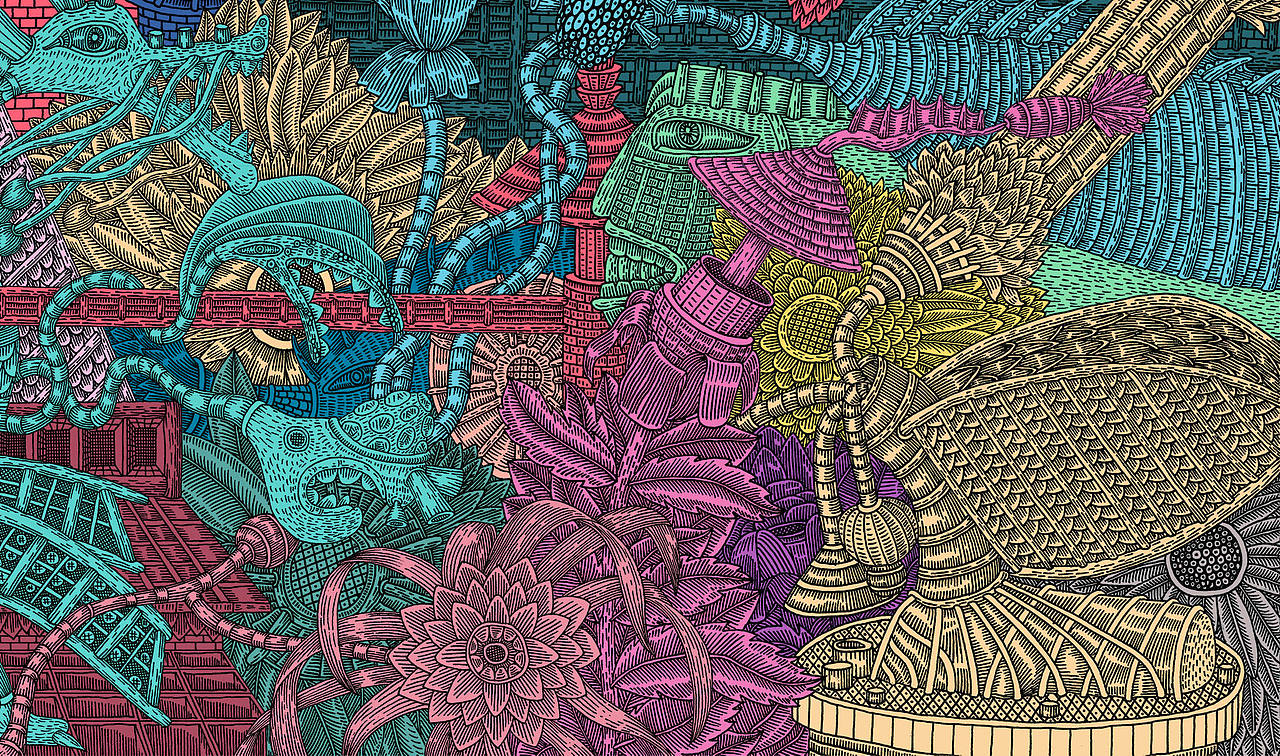 《山海经》·长卷·花缚(图ZMTUyODQxNjE2) - 艺术插画 - 站酷设计师八月李插画原创素材 - 站酷ZCOOL