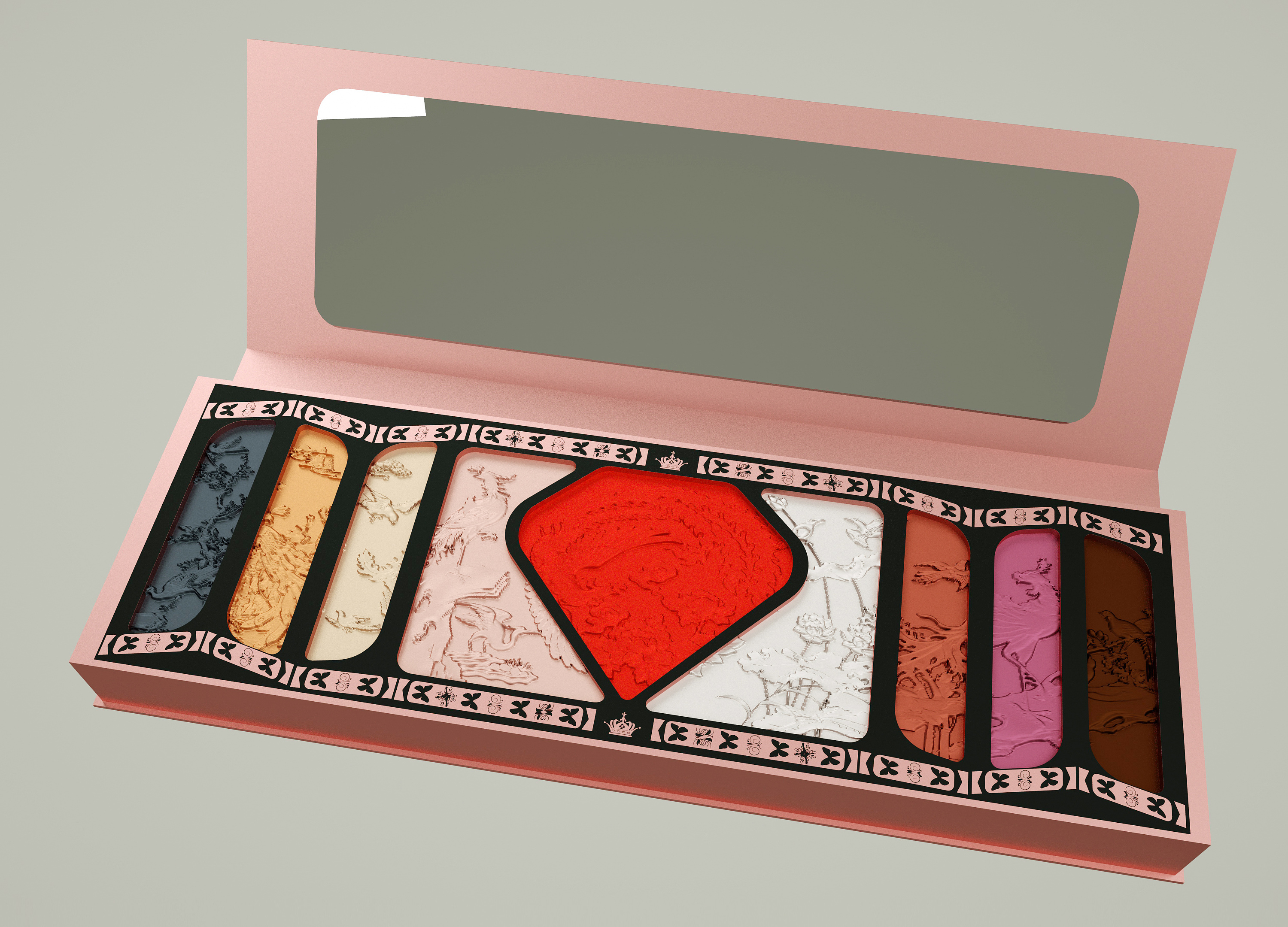 眼影盘设计|工业/产品|生活用品|舟水设计 - 原创作品 - 站酷 (zcool)