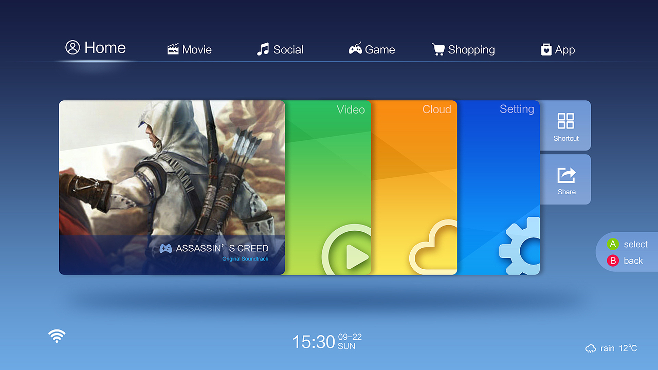电视TV界面设计（图ZNjA2OTE3Njg=） - 其他UI - 站酷设计师心悟灵原创素材 - 站酷ZCOOL
