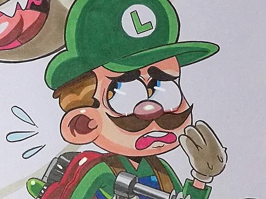 马克笔临摹 路易鬼屋