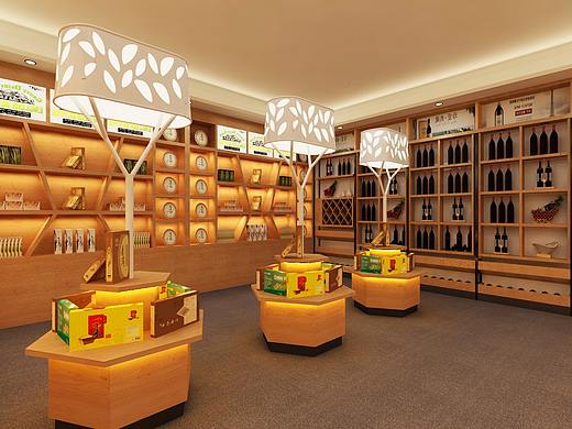 红酒展示展厅效果图设计 3D效果图设计