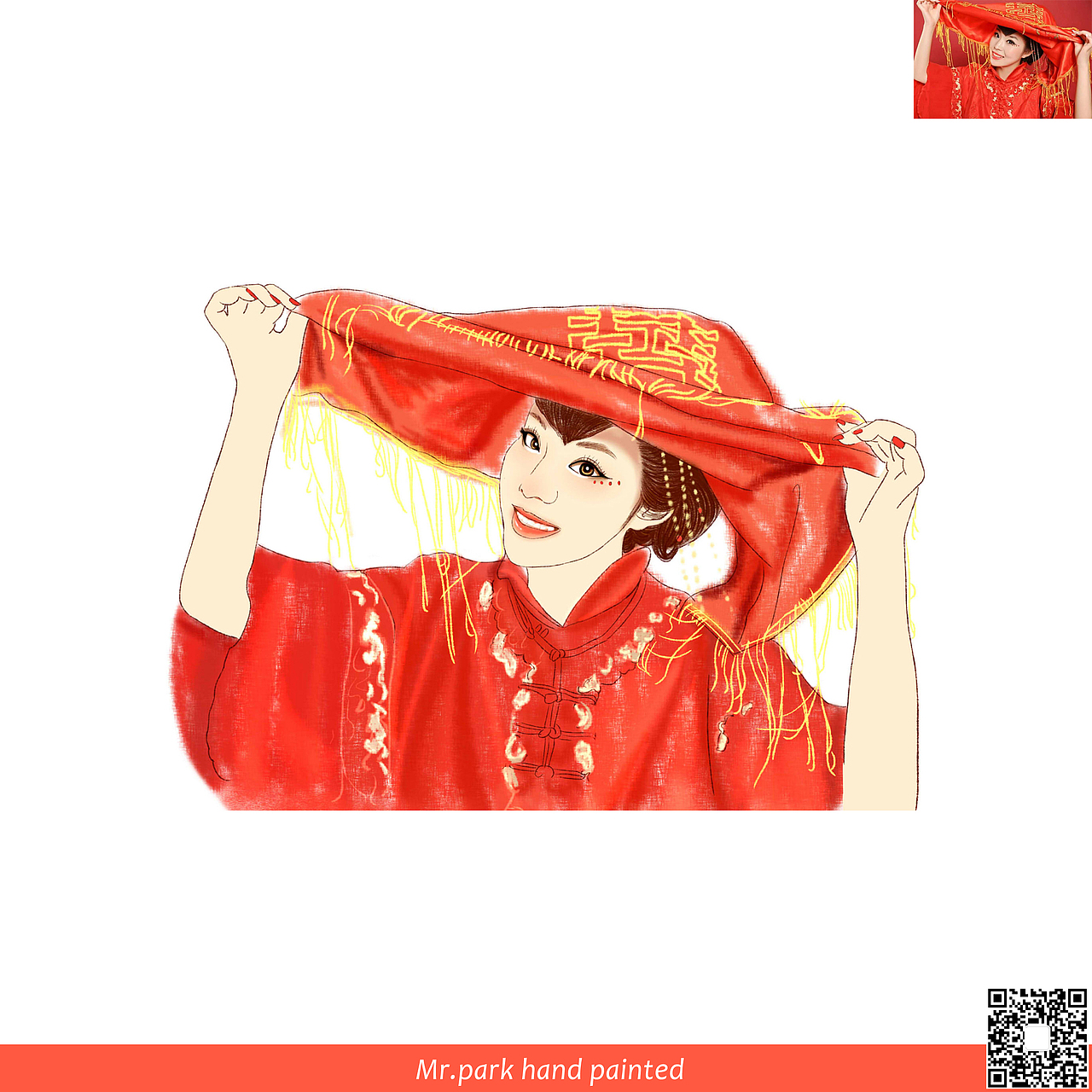 人物肖像/照片转手绘/手绘画像/微信头像/q版漫画（图ZNjE2Njc0Njg=） - 单幅漫画 - 站酷设计师朴先生手绘工作室原创素材 - 站酷ZCOOL