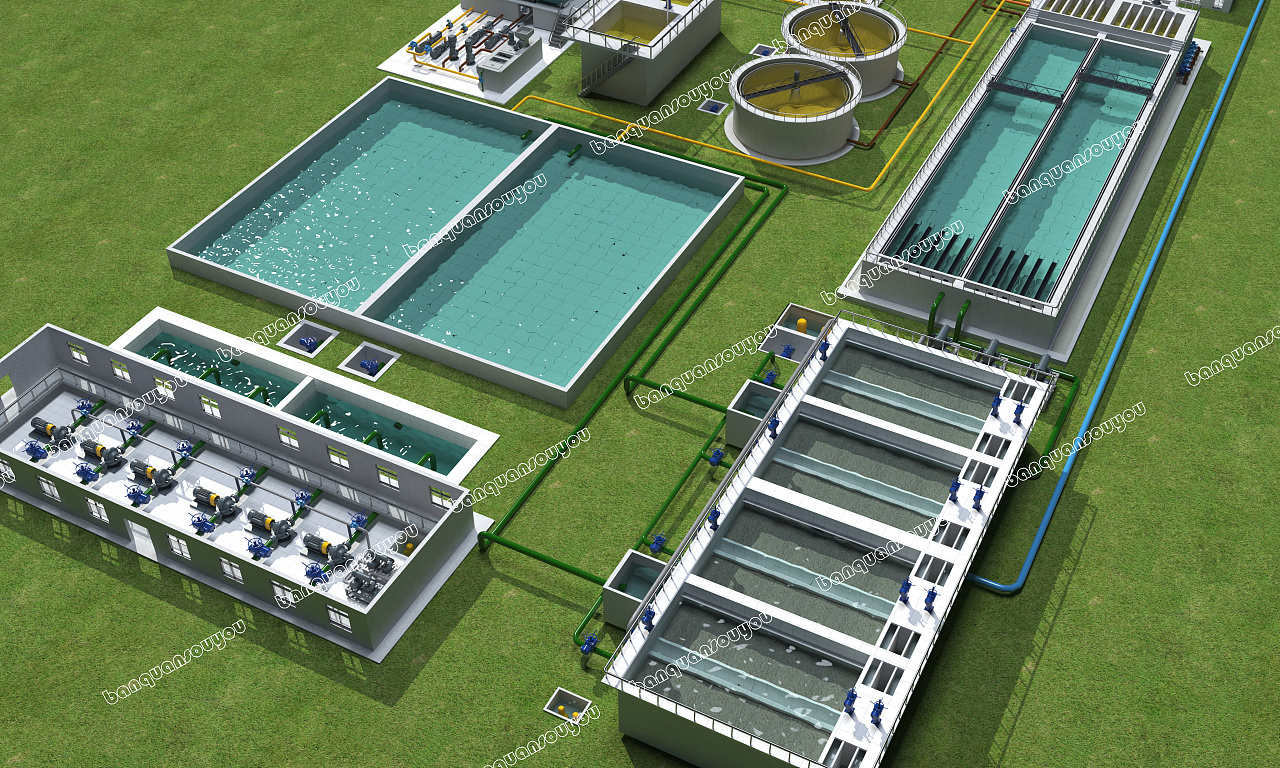 【苏州】某自来水厂取水泵房全套施工设计cad图_自来水厂_土木在线