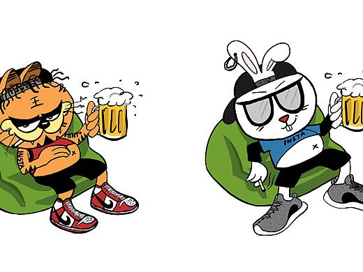 朋友酒吧卡通人物