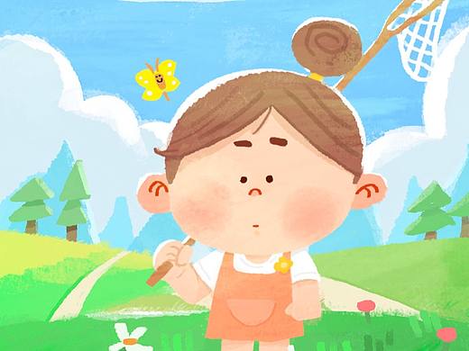 懵懂夏日終章（個人主頁-ZNzAyNDYyODg=） - 兒童插畫 - 站酷設(shè)計師bee_bee原創(chuàng)素材 - 站酷ZCOOL