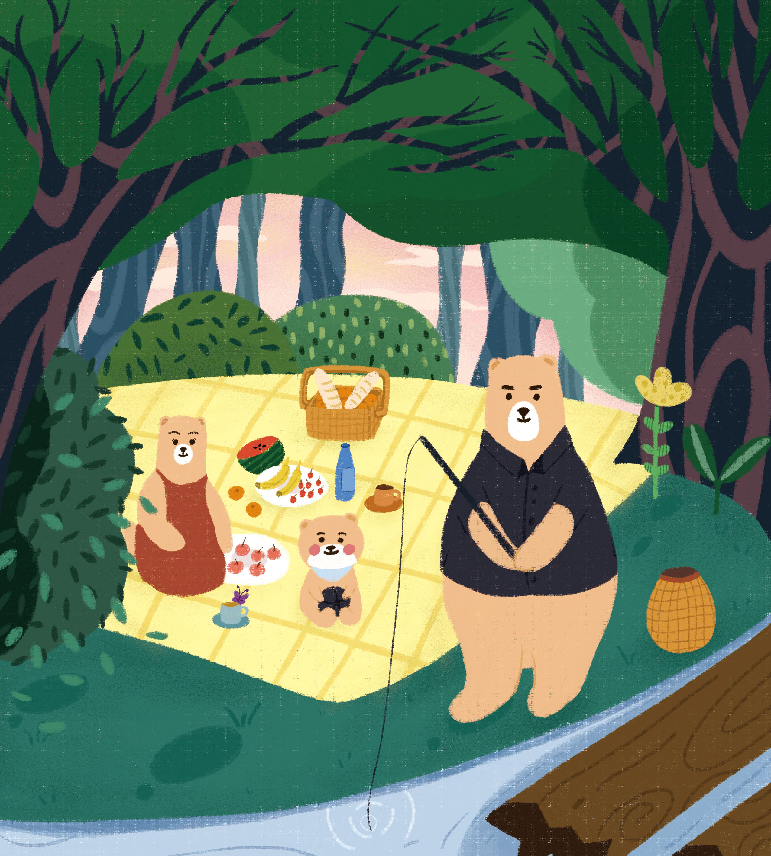 熊与女孩|插画|儿童插画|古早味的花生 - 原创作品 - 站酷 (zcool)