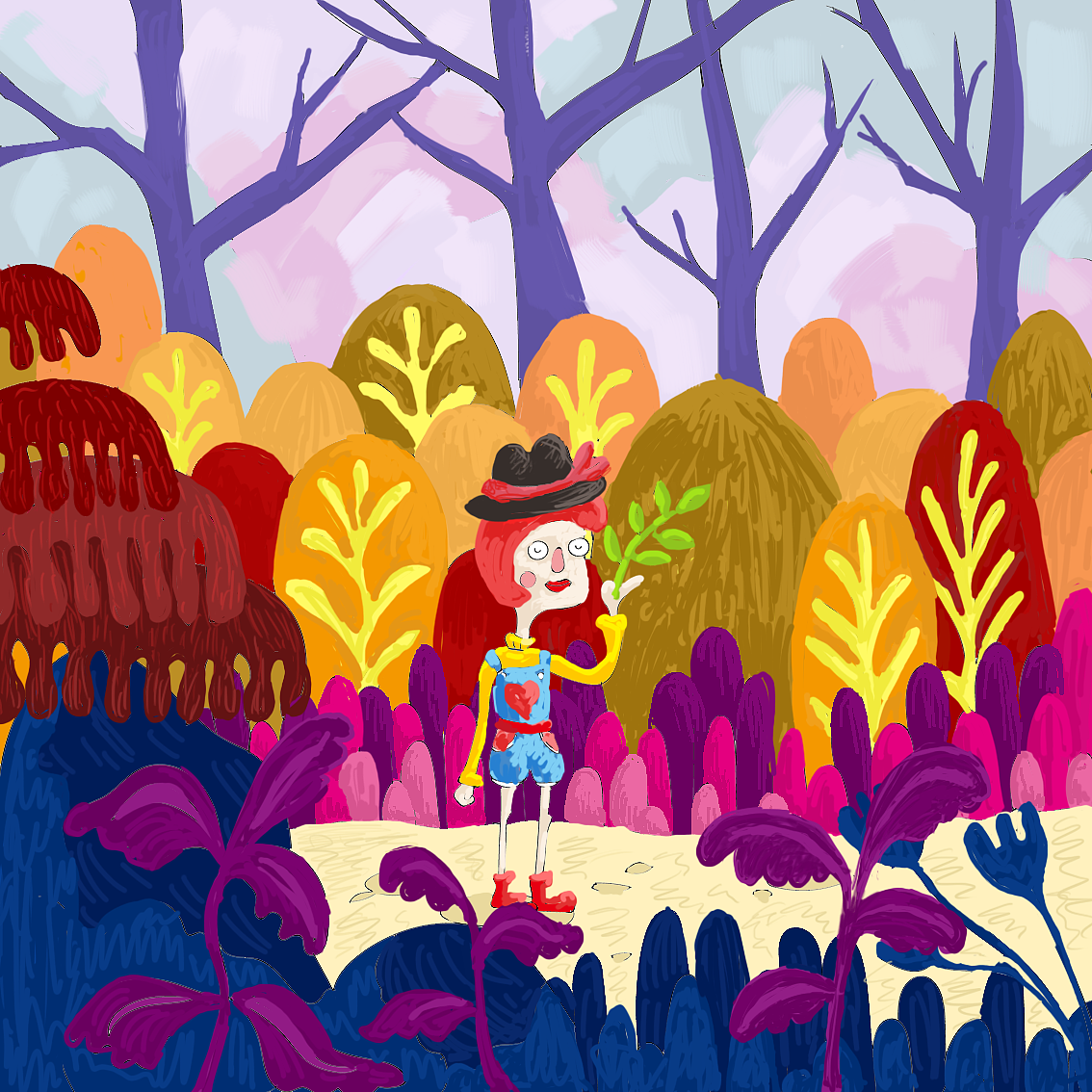 莎莉和森林（图ZNTQzOTgwMjg=） - 创作习作 - 站酷设计师卓玛拉姆原创素材 - 站酷ZCOOL