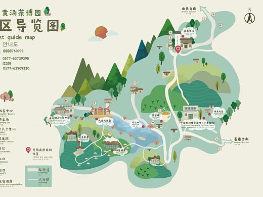 平阳黄汤茶博园地图设计