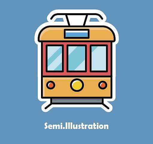 原创公共交通工具图标样式