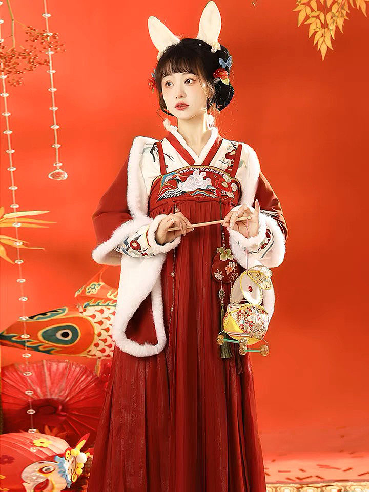 山茶鹿鹤汉服设计（图ZMzI4Mjc5NDg0） - 传统/民族服饰 - 站酷设计师侠倚原创素材 - 站酷ZCOOL