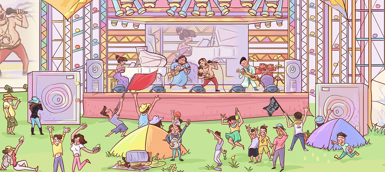 城市－景点－插画（图ZNTYxMDM4MTY=） - 商业插画 - 站酷设计师douzimiao原创素材 - 站酷ZCOOL